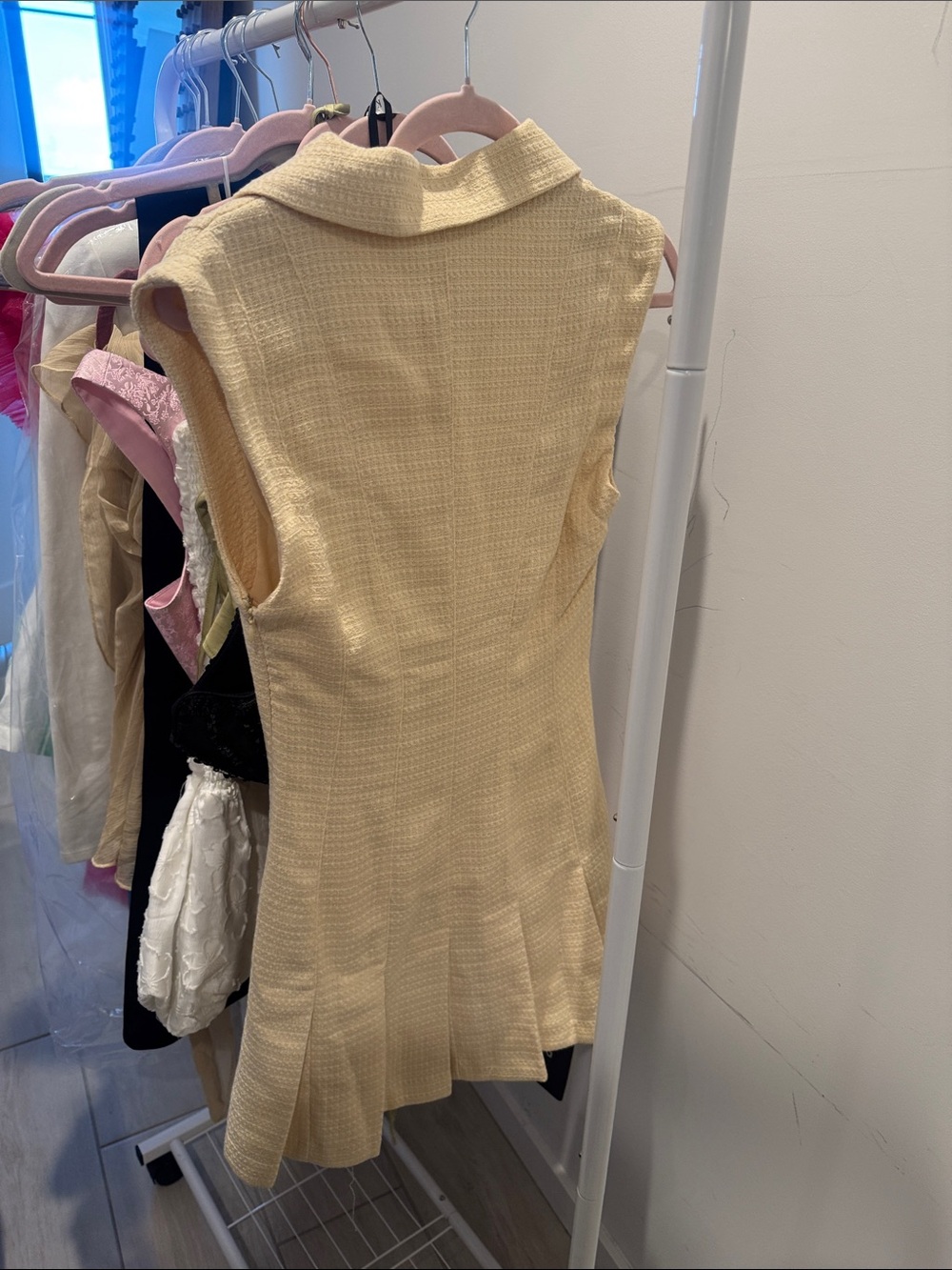 ASTR The Label Dianne Tweed Mini Dress in Yellow - Picture 2 of 2